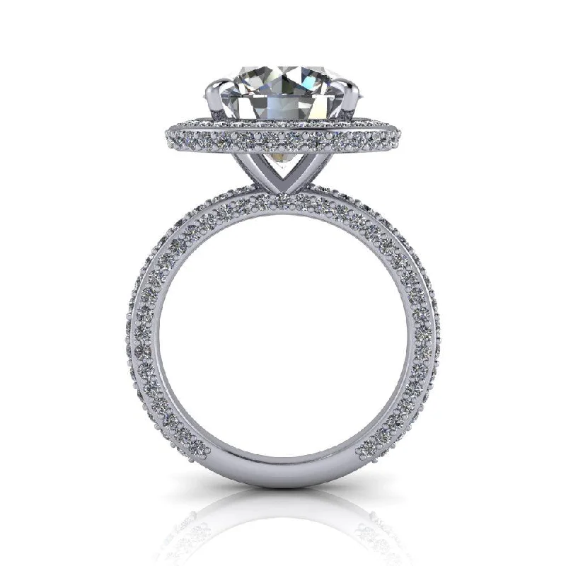 modern engagement rings for women -Keely No. 1 Moissanite Ring