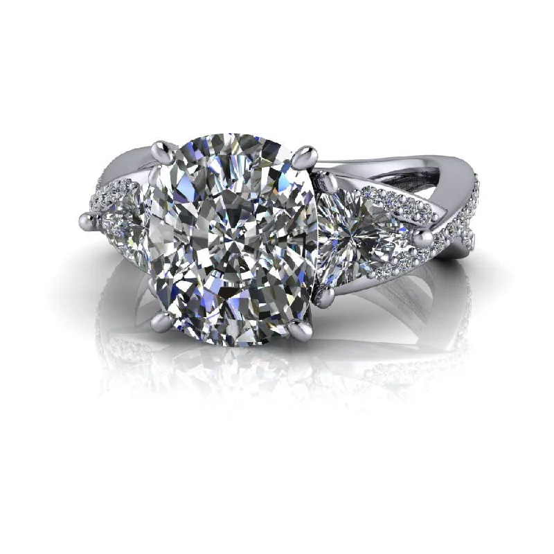 moissanite engagement rings for women -Emily No. 1 Moissanite Ring