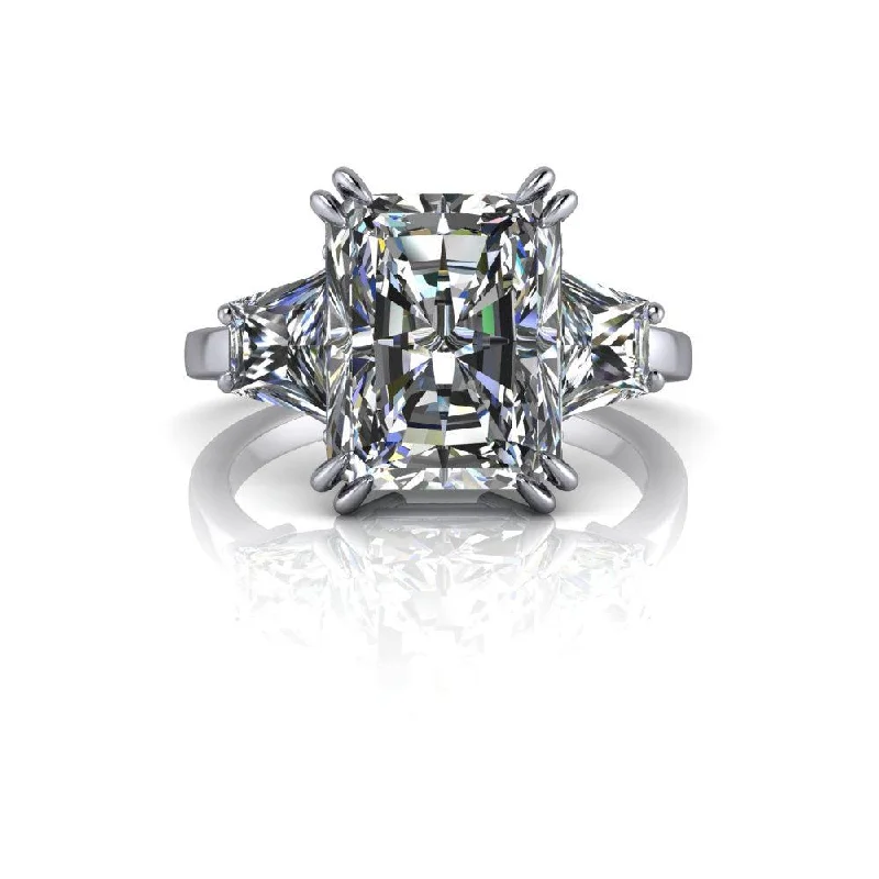 engagement rings with diamonds and sapphires for women -Ryleigh No. 1 Moissanite Ring