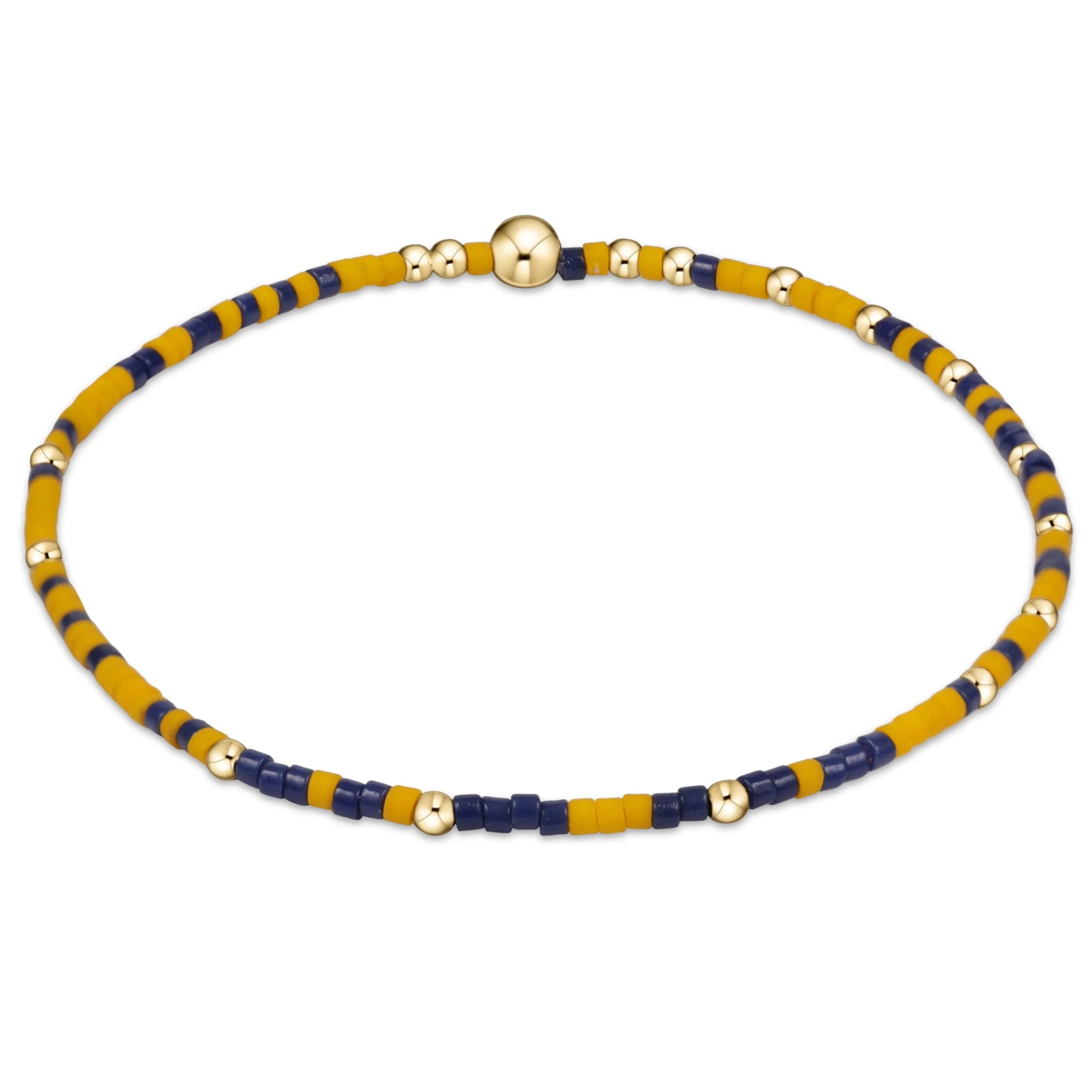 custom bangle bracelets for women -enewton 6.25" Gameday Hope Unwritten Bracelet - Golden Yellow Matte Navy