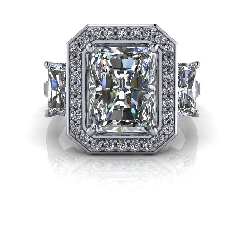 cushion cut diamond engagement rings for women -Susanne No. 1 Moissanite Ring