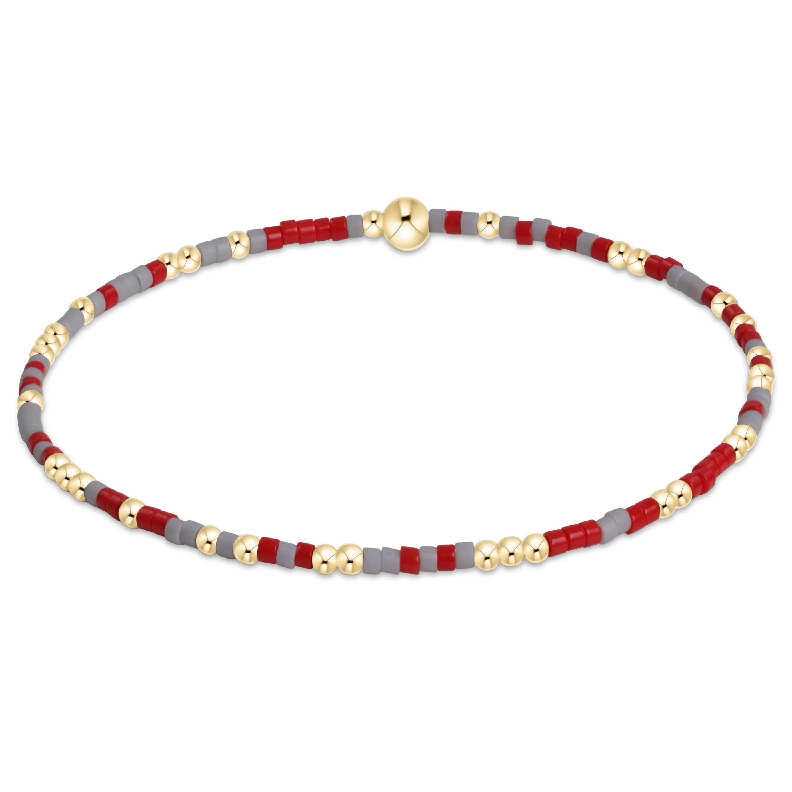 chic bracelets for women -enewton 7.25" extends  Gameday Hope Unwritten Bracelet - Grey Bright Red