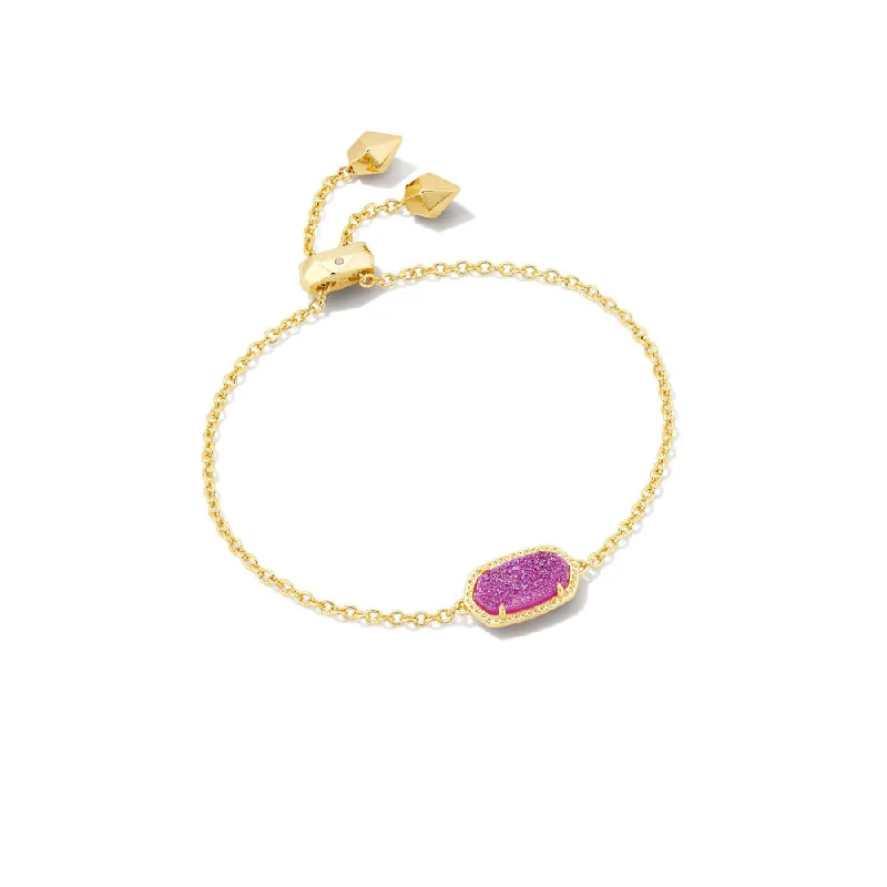 opal bracelets for women -Kendra Scott Elaina Gold Delicate Adjustable Chain Bracelet in Mulberry Drusy