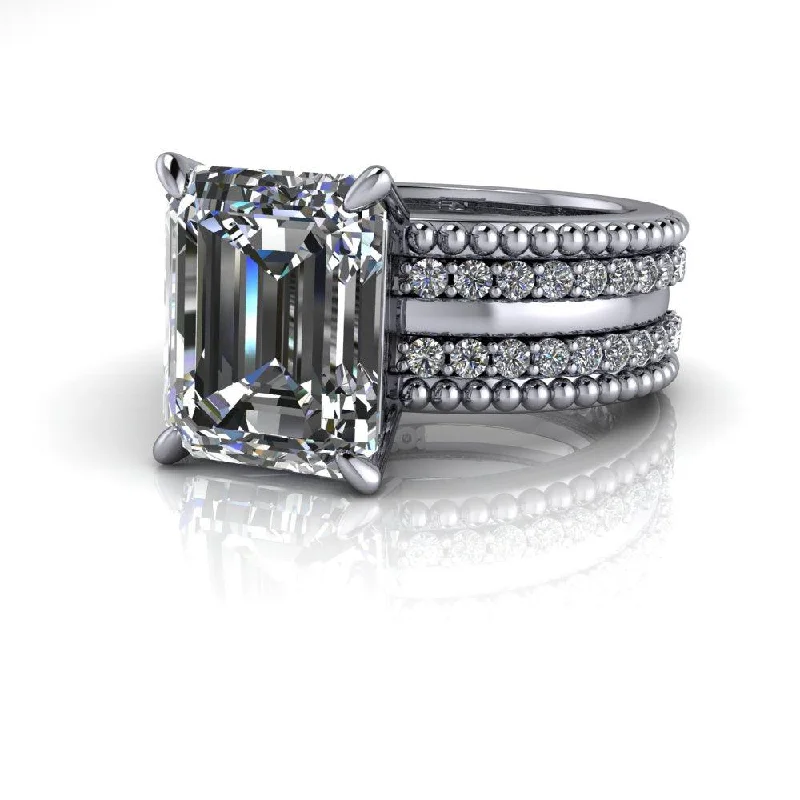 classic engagement rings for women -Geraldine No. 1 Moissanite Ring