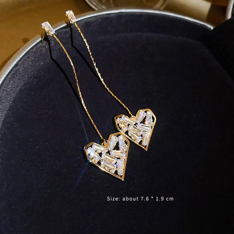 Golden Love Heart Earrings