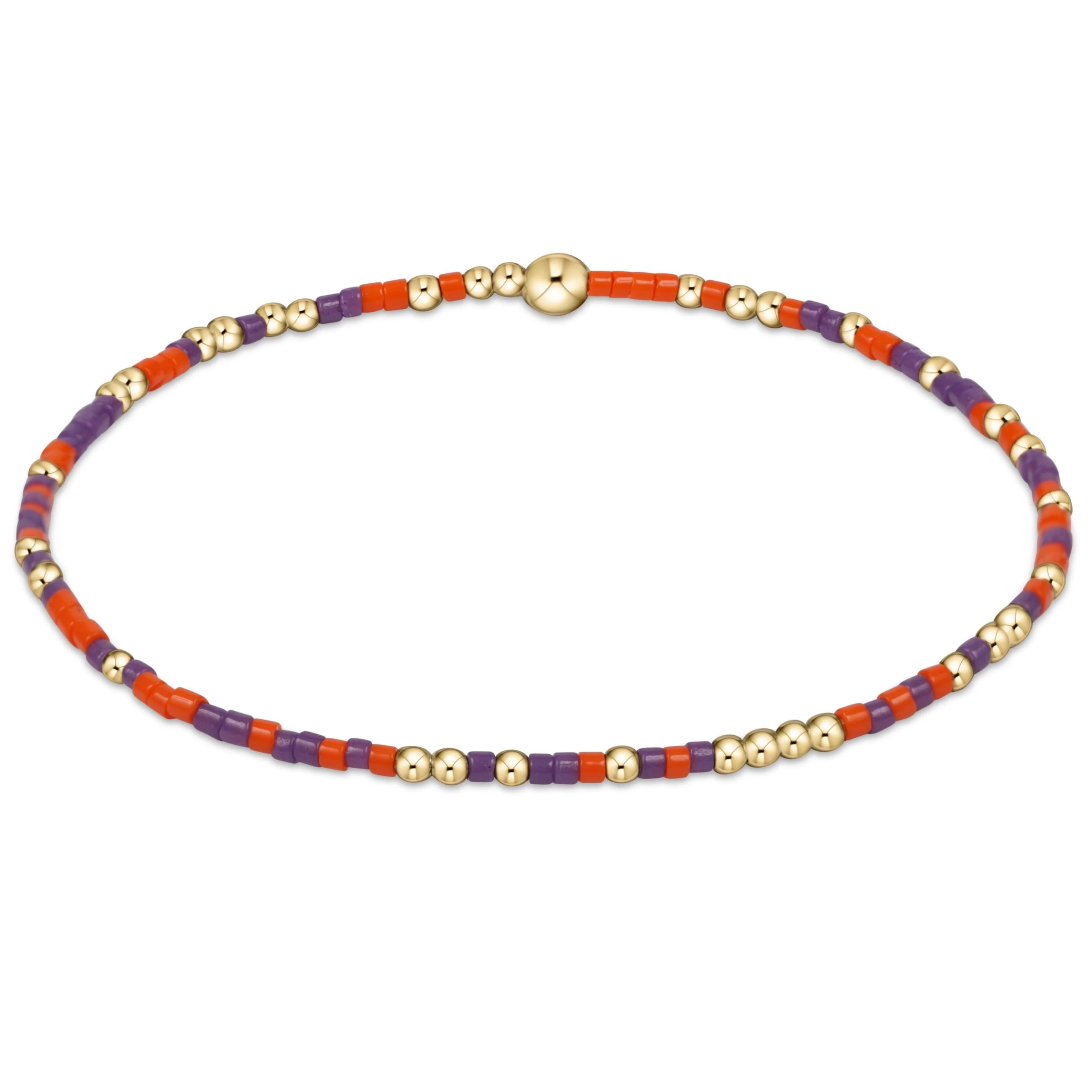 boho bangles for women -enewton 7.25" extends  Gameday Hope Unwritten Bracelet - Bright Orange Purple