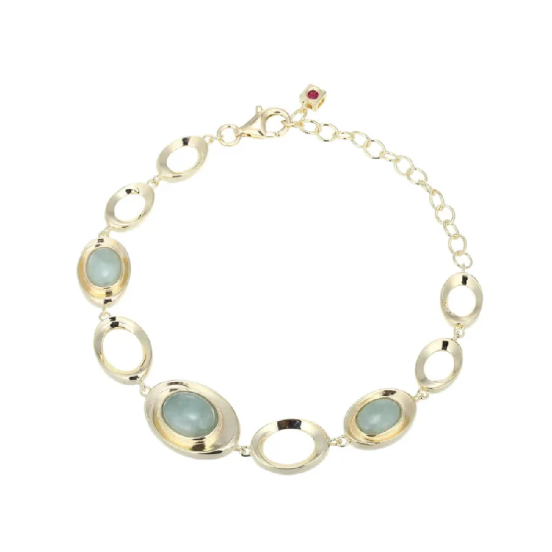 romantic bracelets for women -Elle Swirl Collection Jade Stone Bracelet