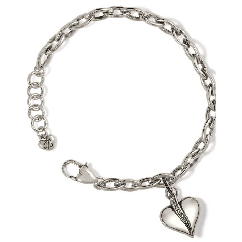 silver bangles for women -Brighton Precious Heart Bracelet