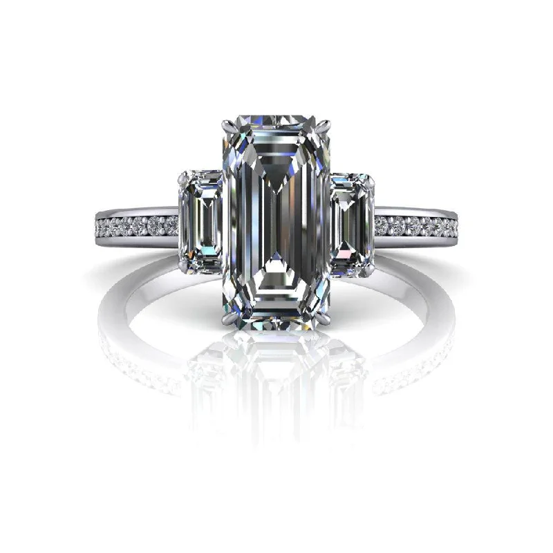 luxury engagement rings for women -Darcy No. 1 Moissanite Ring